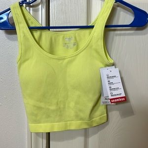 Pro Fit Lime Green Seamless tank top